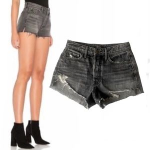 GRLFRND Cindy High-Rise Cut Off Short Black/Gray